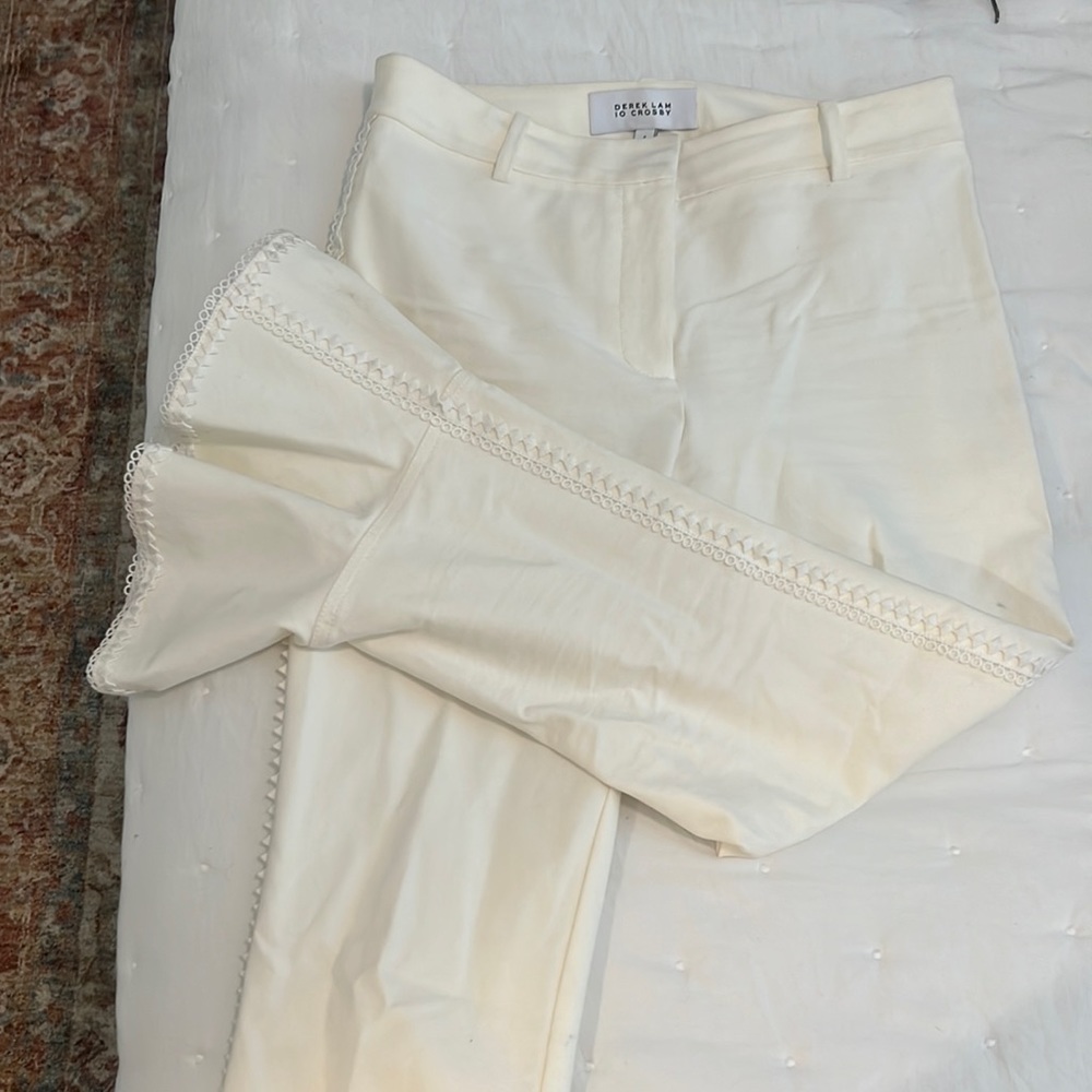 Fringed white pants